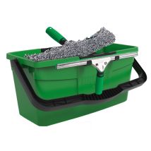 Set De Limpieza De Cristales Unger Limpiaparabrisas, Pieza De Soporte, Funda De Microfibra, Cubo De 18 L, Ancho 35 Cm, Juego Básico De 