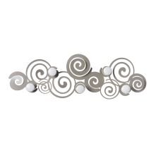 Arti E Mestieri - Orfeo Porte-manteau Mural Moderne Sable Fabriqué En Italie En Acier, 6 Crochets, Pour Entrée, Chambre Et Salle De Bain