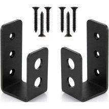 Support De Porte En Acier Robuste Ulisem2-pack Pour Portes 2 X 4, Barre De Sécurité En U