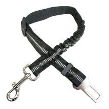 Cinturón De Seguridad Para Perros, Cinturón De Seguridad Para Coche Con Sistema De Amortiguación Y Mosquetón Resistente, Arnés Ajustable Para Perros Y