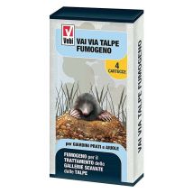 Vebi - Fumogeno Per Talpe 4 Pezzi Fumogeni A Cartuccia Fumigante Anti Talpa E Roditori