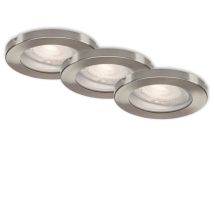 Set De 3 Empotrables Ø 8,5 Cm Gu10 5w 400lm Níquel Mate