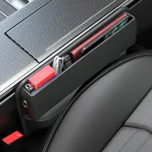 (option 1) Organisateur De Rangement En Similicuir Pour Siège Auto, Pour Téléphone Et Clés, Empêchant Leur Chute Entre Les Sièges Boîte De Rangement 