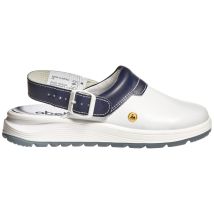Berufsschuh Clog Easy 2.0 Esd Weiß/blau Abeba 837622 Gr.42