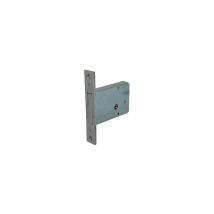 Cerradura de metal para incrustar 1501 – 3 llaves en cruz – Frontal acero cromado 21x120 mm – Altura caja 57 mm