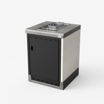 Module De Support Kitaway Electric Plaque De Cuisson 61 Pour Barbecue En Béton Préfabriqué (blanc, Gris - 61 X 63 X 63 Cm) - Usage Extérieur - Tuozi
