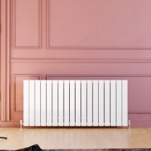 Elegant 600x1368mm White Designer Radiator Horizontal Double Flat Panel Radiator