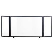 Heibi Metall - Heibi Funkenschutz Stahl/glas Schwarz 71/111x15x47 Cm Dreiteilig