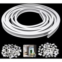 Vtizikl Rail Pour Rideau Classique Pliable Rail Plastique + Acier L.5m Ouverture Centrale