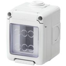 Gewiss Horiz. 1-gang Pvc Surface Mount Enclosure Ip55, Deep Lid, 396 X 316 X 188 Mm