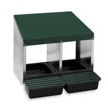 Poulailler Direct - Ponedero Para Gallinas Con Cajón Escamoteador - 2 Huecos