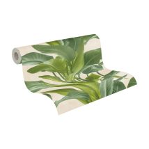 HOMEMAISON – Blumentapete Grün – 64 / 32 cm – Papiertapeten, Vliestapeten, Textiltapeten