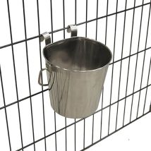 Bevitore Per Cagnolini, In Acciaio Inox, Speciale Per Appendere In Gabbia, Capacità 5.700 Ml.