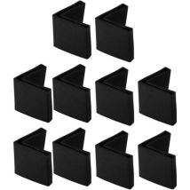 10 Stück L-förmige Stuhlbeinkappen Aus Eisen, Möbelfüße, Eckenschützer, Schwarz, 40 X 40 Mm