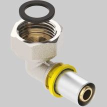 Raccordo A Gomito Per Multistrato Dado Girevole 20x3/4 Q.ta 40