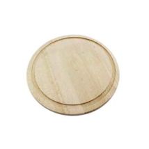 Tagliere Rotondo In Faggio Con Scanalatura Cm.24 - Cm.24