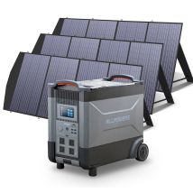 Allpowers - Home Battery Power Station Lifepo4 3600wh, Voice Control With 3pcs 200w Solar Panel For Home Backup Outdoor R4000