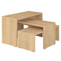 Mesa Auxiliar Safir 39x65x30 cm – MDF Lacado Blanco – Diseño Elegante y Funcional