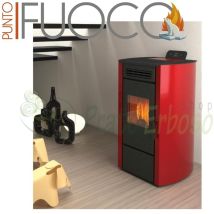 Punto Fuoco - Luana - Estufa De Pellets De 13 Kw Rojo