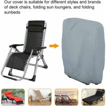 Funda Protectora Para Tumbona Plegable, Resistente Al Polvo, Impermeable Y Anti-uv, Oxford 210d, Para Sillón De Jardín, 71 × 110 Cm (gris)