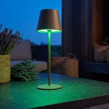 Lampada Da Tavolo Per Esterni Dimmerabile Con Touch Lampada Da Giardino Lampada Da Tavolo Lampada Da Balcone Grigio Marrone, Cambio Colore Rgb, 2w 