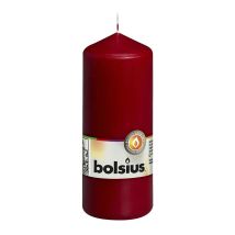 Candela Decorativa Cilindrica Wine Red 15 cm – Durata 42 ore – BOLSIUS