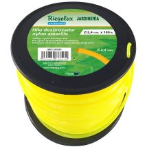 Riegolux 107642 Filo Decespugliatore Nylon Rotondo, Giallo, 2,4 Mm X 100 M