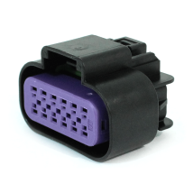 15-poliger Automotive-Stecker GT150 – 12 Positionen – Weiblich – Drahtmontage – Crimp – Schwarz – Nennstrom 15 A – Schutzmaterial Nylon