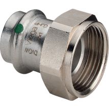 Viega Sanpress Inox Verschraubung 437572 15mmxg 1/2, Stahl Nichtrostend, Flachdichtend, Sc-contur