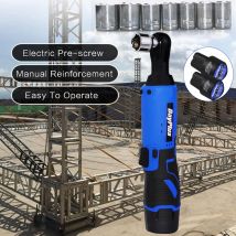 Elektrisches Schnurloses Rechtes Ratschenwinkelschlüssel 3/8'' 90° Elektrowerkzeug Mit 2-batterie