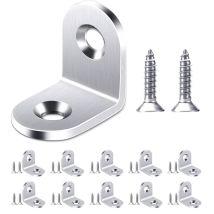 Minkurow 10 Pcs 40x40mm Soporte De Ángulo Recto, Soporte De Ángulo De Acero Inoxidable Soporte De Esquina De 90 Grados, Soporte De Esquina En Forma De