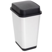 Dea Home Pattumiera Oslo 50l Con Coperchio A Doppia Apertura 33 X 44 Cm H 56 Cm - Bidone Rifiuti Design Funzionale
