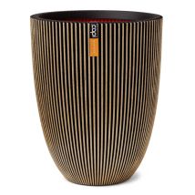 Capi Vase Élégant Groove 46x58 Cm Noir Et Doré 445495