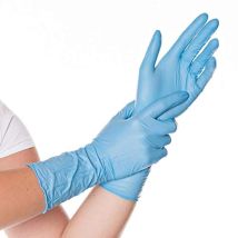 Guantes De Nitrilo Safe Largos Sin Polvo 30 Cm Negro Azul Blanco 10 X 100 Pi Ces Franz Mensch 27054