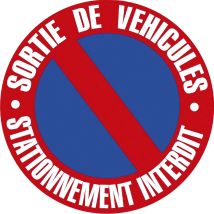 Divieto di sosta – Pannello di segnalazione – Diametro 24 cm – Uscita veicolo, Parcheggio vietato
