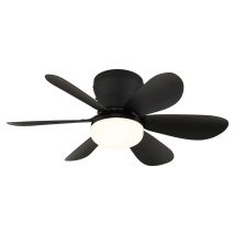 Ceiling Fan Delores Black With Led & Remote