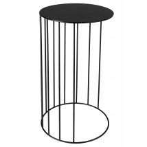 Jardinière sur pied en métal 50 cm – Soucoupe pour pot – Longueur : 50 cm, Largeur : 26 cm, Forme : grillagée – LOFT