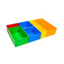 Set di cassette Insetbox ProClick H3 CT M 74 – 6100000981 – 2x A3 rosso, 1x D3 verde, 2x C3 blu, 2x B3 giallo, 2x F3 arancione – BS Systems