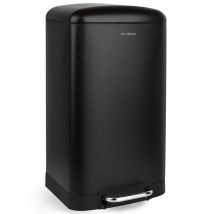 Les Collectors - Cubo De Basura Con Pedal, Metal, Noire, 40 L