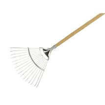 Kent&stowe - 70100062 Stainless Steel Long Handled Lawn & Leaf Garden Rake Fsc