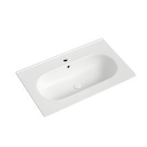 Ovales Einbauwaschbecken – 80 X 46 Cm – Hochglanzweiß – Clea