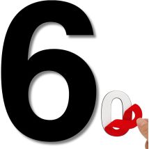 Numéro De Porte Adhésif - 15 Cm - Acier Inoxydable 304 - N° 6 - Numéro D'Appartement/d'hôtel - Numéro De Porte - Numéro D'Adresse - Convient À Une 