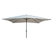 LIF Gartenschirm 3 x 3 m – Aluminiumrahmen – 180 g/m² Polyester – 8 Eisenstäbe – Winde zum Öffnen/Schließen