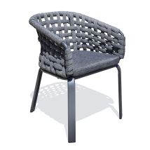 Parisgarden - Camargue - Gartensessel Aus Geflochtenem Seil Und Aluminium - Paris Garden