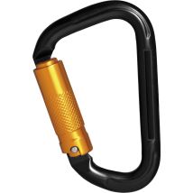 Kratos Karabinerhaken - Absturzsicherung Kletter Karabiner Mit Dreifach Wirkendem Automatikverschluss Keylock 19,5mm, En362, Alu Schwarz