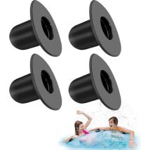 Set Of 4 Replacement Caps For Intex And Bestway Pool Filter Pumps (long Black)