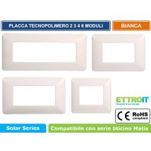 Ettroit Placa de Plástico 4P Blanco – Accesorio Eléctrico Moderno y Resistente