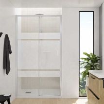 Copie De Paroi De Douche Façade Coulissante F1 1 Fixe + 1 Porte - Sans Low Profile Decoracion Mampara: Verre Décoré - Mamparas: 125 (123,5-128)cm