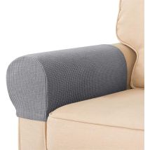 Copribraccioli Per Sedie, Set Da 2, Impermeabili, Antiscivolo, In Tessuto Elasticizzato Elastan Per Poltrone, Divani E Poltrone Reclinabili (grigio 