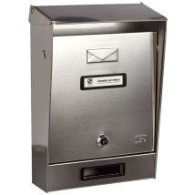 Cassetta da Posta Inox 10-001 – Acciaio Inox Satinato – 22x11x32.5cm – Installazione Facile – Made in Italy